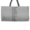 Beard Growth Scale Weekender Totes