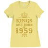 kings are born in 1959 Ladies Fitted T-Shirt