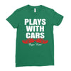 Plays With Cars Ladies Fitted T-Shirt