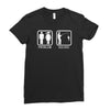 fishing   problem solved mens funny Ladies Fitted T-Shirt
