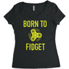 born to fidget Women's Triblend Scoop T-shirt