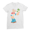 popeye spinach retro mens funny Ladies Fitted T-Shirt