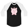 cute surprised pig pig 3/4 Sleeve Shirt