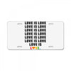 Love Is Love License Plate