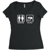 drifting   problem solved mens funny Women's Triblend Scoop T-shirt