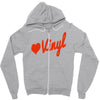 love vinyl Zipper Hoodie