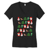 christmas pixel Women's V-Neck T-Shirt