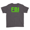 mens fbi print casual slim Youth Tee