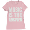 music is the answer Ladies Fitted T-Shirt