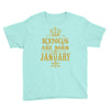 kings are born in january Youth Tee