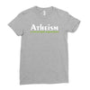 atheism funny retro religion jesus christ believer comic god Ladies Fitted T-Shirt