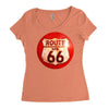 route 66 sign distressed, ideal birthday gift or present Women's Triblend Scoop T-shirt
