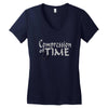 compression of time Women's V-Neck T-Shirt
