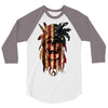 skull us flag 3/4 Sleeve Shirt