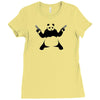 panda gun Ladies Fitted T-Shirt