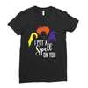 spell on you white letter Ladies Fitted T-Shirt