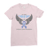 my hero is now my angel stomach cancer awareness Ladies Fitted T-Shirt