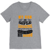 My Son Is Super Awesome His Daddy V-Neck Tee