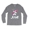 unicorns are born in june Long Sleeve Shirts