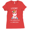 look i've created a unicorn Ladies Fitted T-Shirt