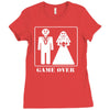 wedding funny game over Ladies Fitted T-Shirt