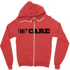 i don't care Zipper Hoodie