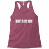 i want to cry now Racerback Tank