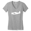 tbm avenger air attack fire bomber vinyl decal cal fire airplane Women's V-Neck T-Shirt