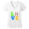 love baseball neon rhinestuds Women's V-Neck T-Shirt