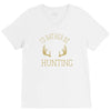 i'd rather be hunting deer antlers ammo hunt gear merica cool V-Neck Tee