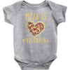 pizza is my valentine 3 Baby Bodysuit