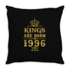 kings are born in 1996 Throw Pillow
