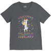 Unicorns are born in February V-Neck Tee