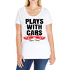 Plays With Cars Ladies Curvy T-Shirt