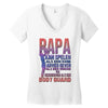 papa   body guard Women's V-Neck T-Shirt