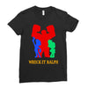 wreck it ralph silhouette Ladies Fitted T-Shirt