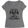 The Best Papa Was Born In September Women's Triblend Scoop T-shirt