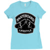 skateboard Ladies Fitted T-Shirt