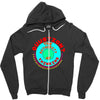 question your thinking flowy crop Zipper Hoodie