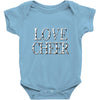 love cheer gold mixed media Baby Onesie