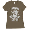 training to go super saiyan Ladies Fitted T-Shirt