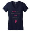 Girls Want To Have Fundamentals Rights Women's V-Neck T-Shirt