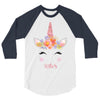 birthday unicorn family series sister 3/4 Sleeve Shirt