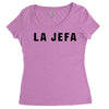 la jefa black Women's Triblend Scoop T-shirt