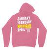 January February Michigan April - March Madness Basketball Unisex Hoodie