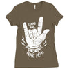 stand for heavy metal Ladies Fitted T-Shirt