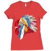 chief many feathers Ladies Fitted T-Shirt