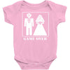 wedding funny game over Baby Onesie