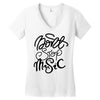 don't stop the music Women's V-Neck T-Shirt