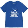 This Girl Loves Camping With Her Friends V-Neck Tee